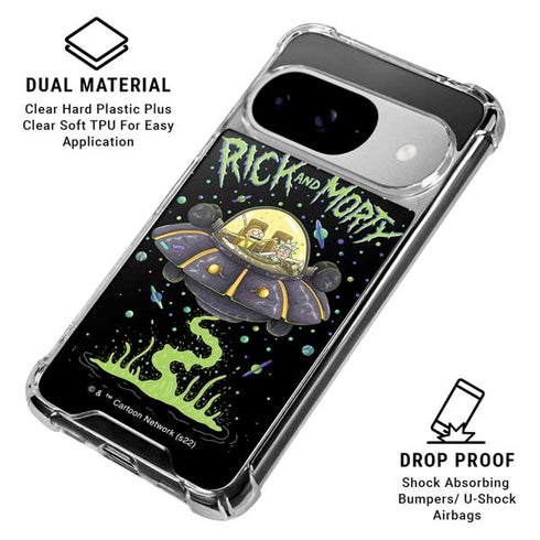 Adult Swim Rick and Morty Spaceship Google Pixel 10 Clear Case